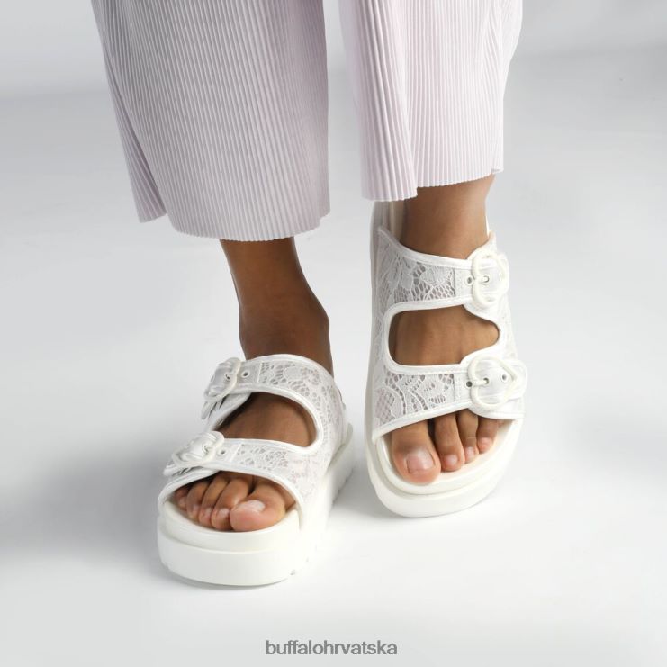 bijela Buffalo elly slide tobogani s platformom veganski |slajdova TDD6T832